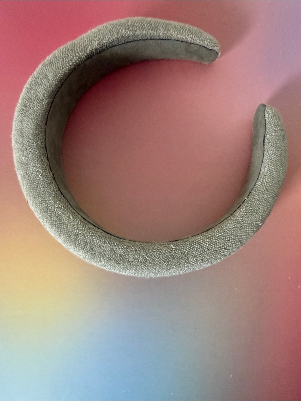 New Plush terry padded Headband in Sage Green